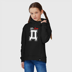 Толстовка оверсайз детская Дима - человек с большой буквы, цвет: черный — фото 2