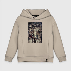 Толстовка оверсайз детская Магическая битва Мэгуми Фусигуро Сукуна, цвет: миндальный