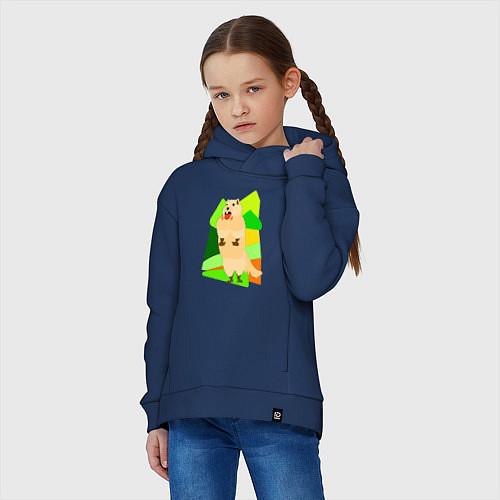Детское худи оверсайз Кричит суслик / Тёмно-синий – фото 3