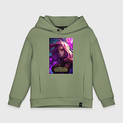 Толстовка оверсайз детская League of Legends Kaisa Kda, цвет: авокадо