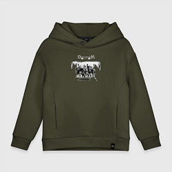 Толстовка оверсайз детская Depeche Mode - Memento mori ghosts again, цвет: хаки