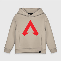 Толстовка оверсайз детская Logo apex legends, цвет: миндальный