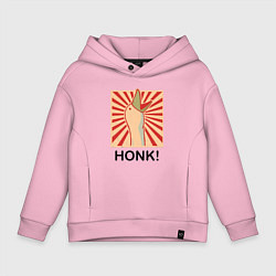 Толстовка оверсайз детская Гусь honk, цвет: светло-розовый