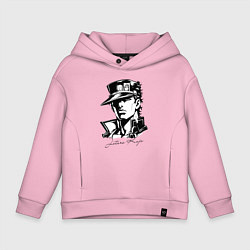 Толстовка оверсайз детская Jotaro Kujo - anime ai art, цвет: светло-розовый