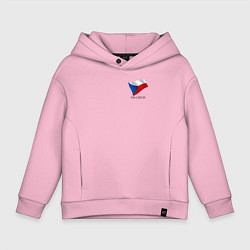 Толстовка оверсайз детская Im Czech - motto, цвет: светло-розовый