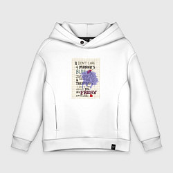 Толстовка оверсайз детская The Cure - Friday im in love, цвет: белый