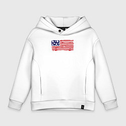 Толстовка оверсайз детская USA patriot, цвет: белый