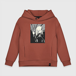 Толстовка оверсайз детская ReZero Ехидна, цвет: кирпичный