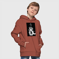Толстовка оверсайз детская Семь смертных грехов Мелиодас, цвет: кирпичный — фото 2