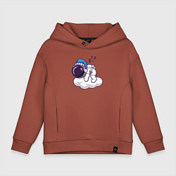 Толстовка оверсайз детская Сон на облаке, цвет: кирпичный