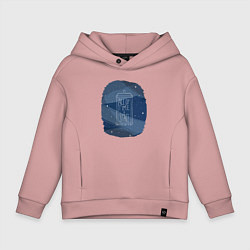 Толстовка оверсайз детская All of time and space, цвет: пыльно-розовый