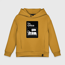 Толстовка оверсайз детская Паркур и офис, цвет: горчичный