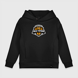 Толстовка оверсайз детская All-star basket, цвет: черный