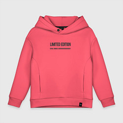 Толстовка оверсайз детская Limited edition, цвет: коралловый