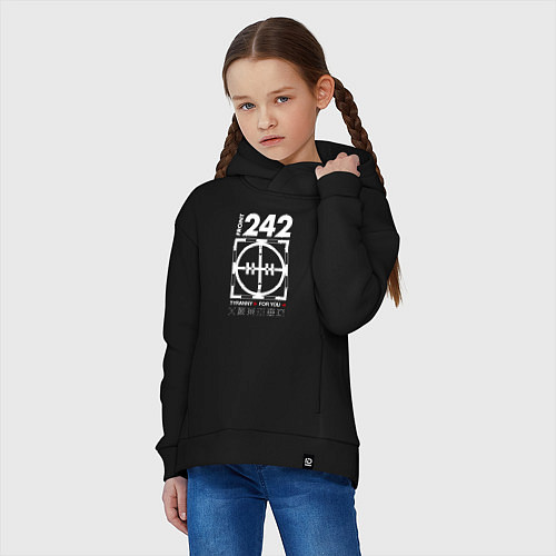 Детское худи оверсайз Front 242 - Tyrany for you / Черный – фото 3