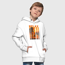 Толстовка оверсайз детская Relax summer, цвет: белый — фото 2