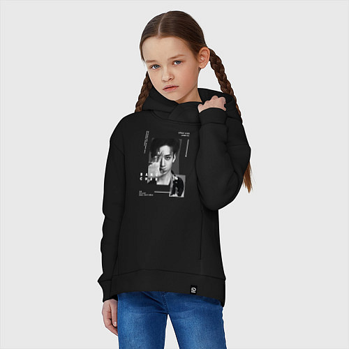 Детское худи оверсайз Stray kids Bang Chan / Черный – фото 3