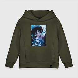 Толстовка оверсайз детская Ванитас мемуар, цвет: хаки