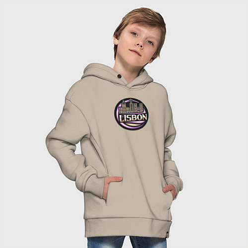 Детское худи оверсайз Лиссабон / Миндальный – фото 4
