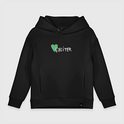 Толстовка оверсайз детская Depeche Mode - Exciter logos, цвет: черный