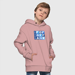 Толстовка оверсайз детская Devision - Popgefahr shirt, цвет: пыльно-розовый — фото 2