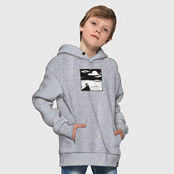 Толстовка оверсайз детская Свирепая дикая душа, цвет: меланж — фото 2