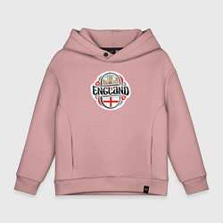 Толстовка оверсайз детская England counry, цвет: пыльно-розовый
