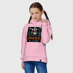 Толстовка оверсайз детская Герой - Скелеты в шкафу, цвет: светло-розовый — фото 2