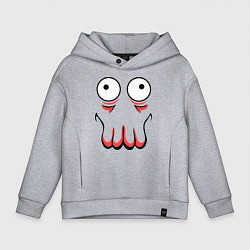 Толстовка оверсайз детская John Zoidberg Face, цвет: меланж