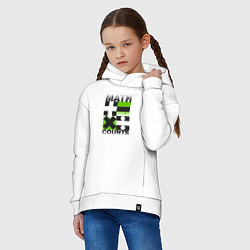 Толстовка оверсайз детская Math counts, цвет: белый — фото 2