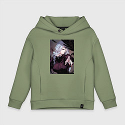 Толстовка оверсайз детская Магическая битва Мэй Мэй маг первого класса, цвет: авокадо