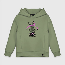 Толстовка оверсайз детская Заяц - самая красивая попа, цвет: авокадо