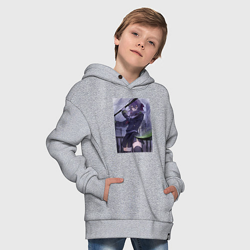 Детское худи оверсайз Последний Серафим Шиноа Хираги / Меланж – фото 4