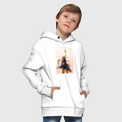 Толстовка оверсайз детская Хвост Феи Нацу Драгнил, цвет: белый — фото 2