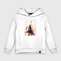 Толстовка оверсайз детская Хвост Феи Нацу Драгнил, цвет: белый