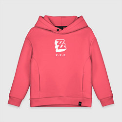 Толстовка оверсайз детская Zenless Zone Zero logo, цвет: коралловый