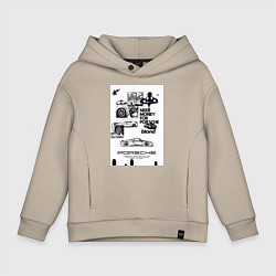 Детское худи оверсайз Porsche автомобиль