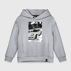 Толстовка оверсайз детская Mazda rx-7 авто, цвет: меланж