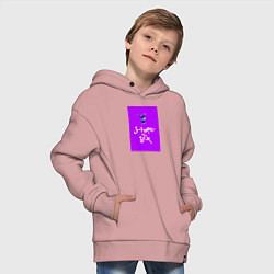 Толстовка оверсайз детская J-hope in the box - K-pop, цвет: пыльно-розовый — фото 2