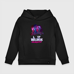 Толстовка оверсайз детская Персонажи Lost records bloom and rage, цвет: черный