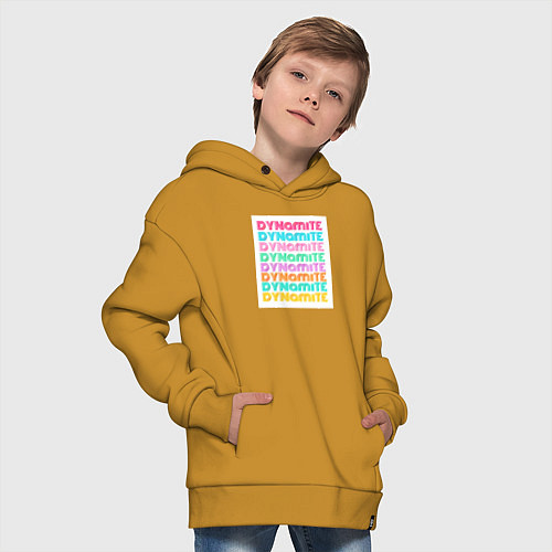 Детское худи оверсайз BTS Dynamite / Горчичный – фото 4