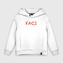 Толстовка оверсайз детская BTS Face, цвет: белый
