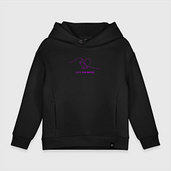 Детское худи оверсайз BTS надпись love yourself