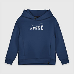 Детское худи оверсайз Эволюция рыбалки