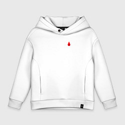 Толстовка оверсайз детская Группа крови: третья отрицательная, цвет: белый