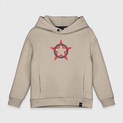 Толстовка оверсайз детская Circle star USSR, цвет: миндальный