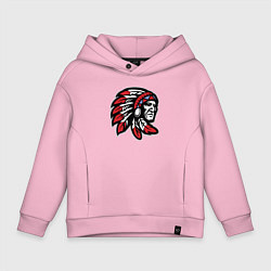Толстовка оверсайз детская Indian, цвет: светло-розовый