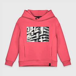 Толстовка оверсайз детская Вдохновлено Ле Корбюзье, цвет: коралловый