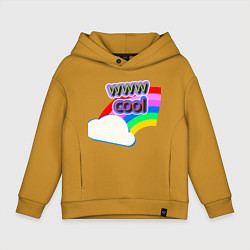 Толстовка оверсайз детская Rainbow Vibes, цвет: горчичный