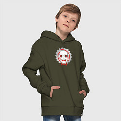 Толстовка оверсайз детская Billy the Puppet, цвет: хаки — фото 2